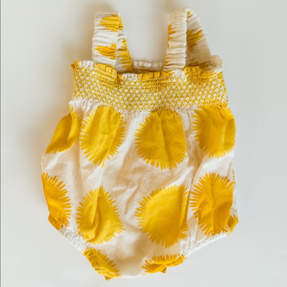 Masala Baby 3-6 Months Yellow White Onzie outfit